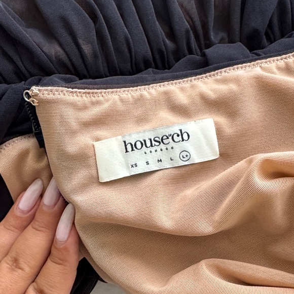 House of CB Tibi Black Cutout Ruched Midi Dress - Picture 5 of 5